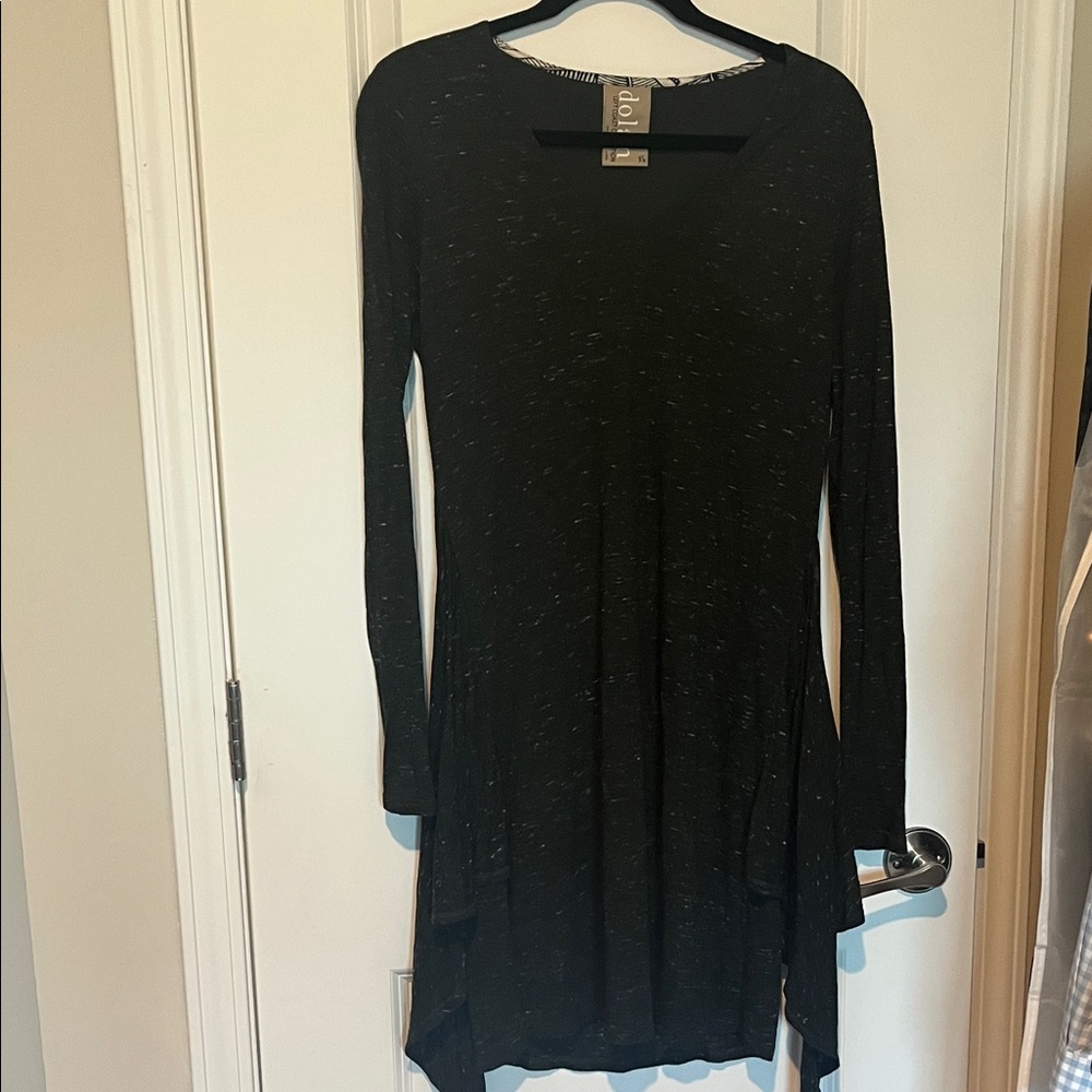 Anthropologie Black Long Sleeve Dress